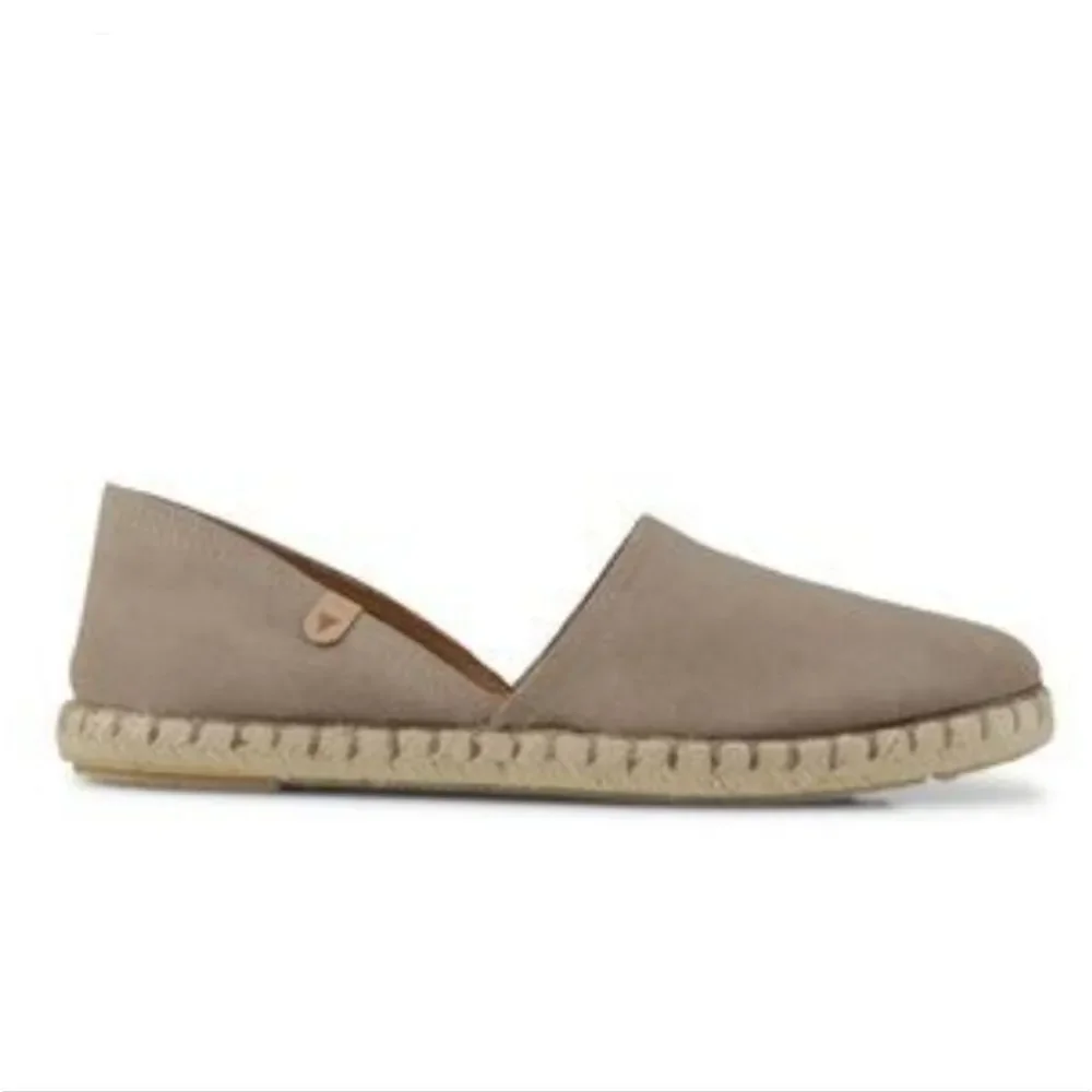 Verbenas Carmen Suede Espadrille Flats In Grey Size 41 Or 10
